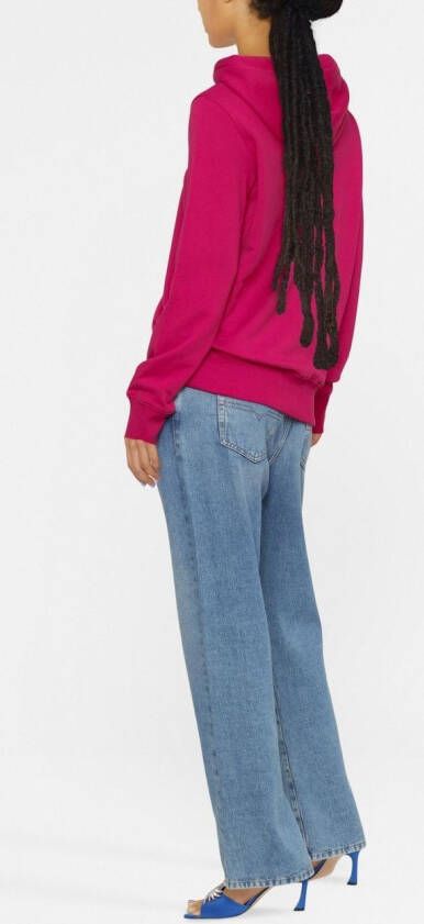 Versace Jeans Couture Hoodie met glitter logo Roze