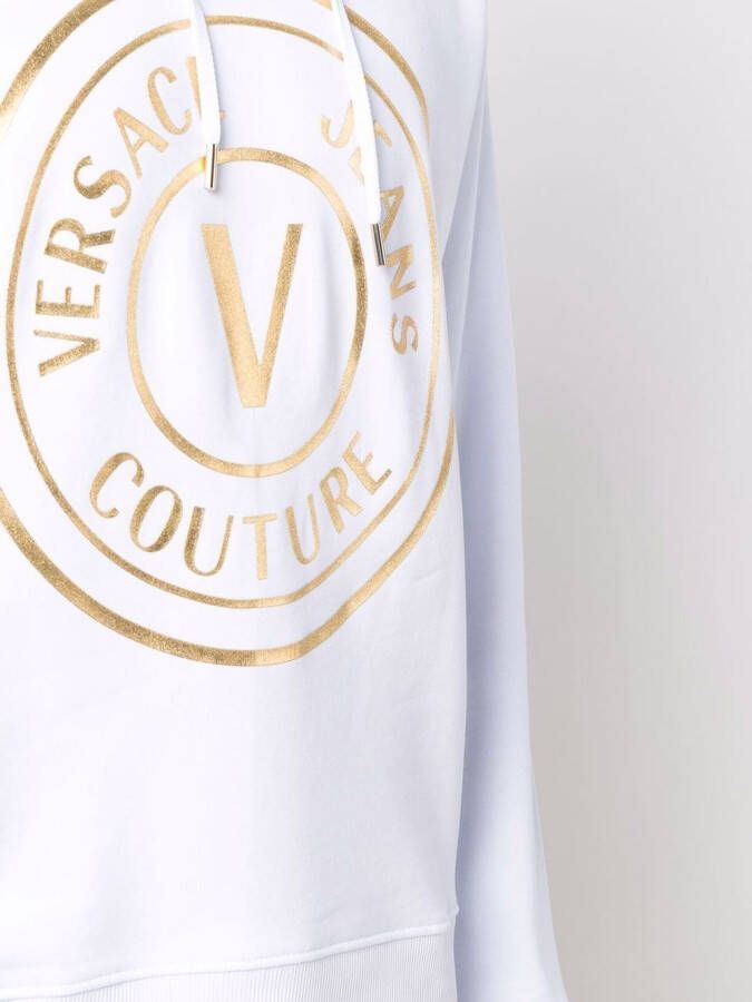 Versace Jeans Couture Hoodie met logo Wit