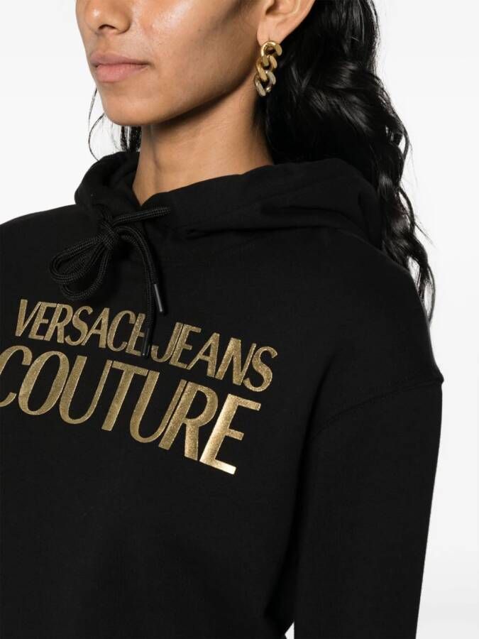 Versace Jeans Couture Hoodie met logo Zwart
