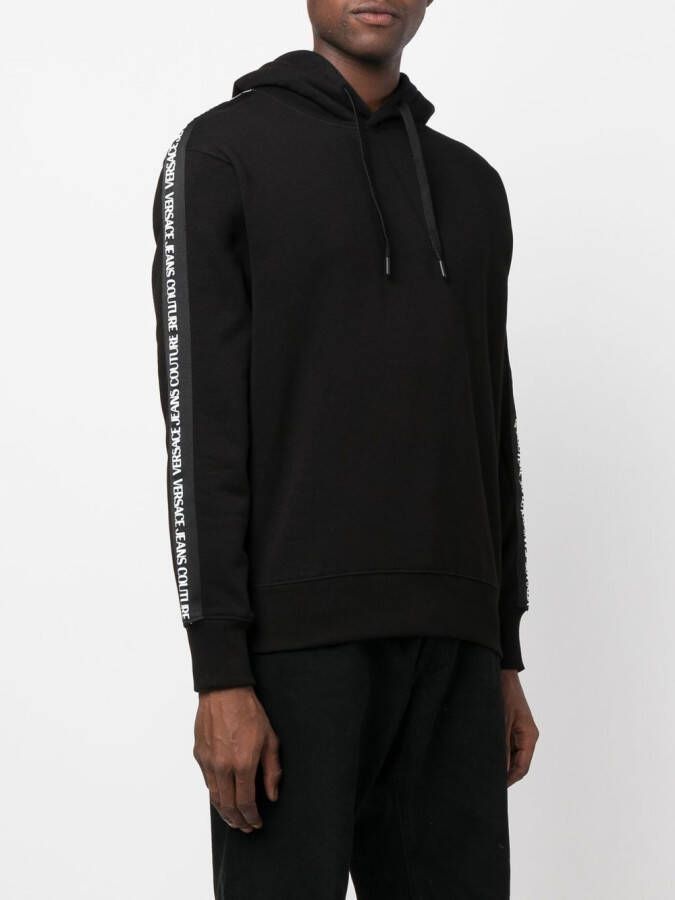 Versace Jeans Couture Hoodie met logoband Zwart