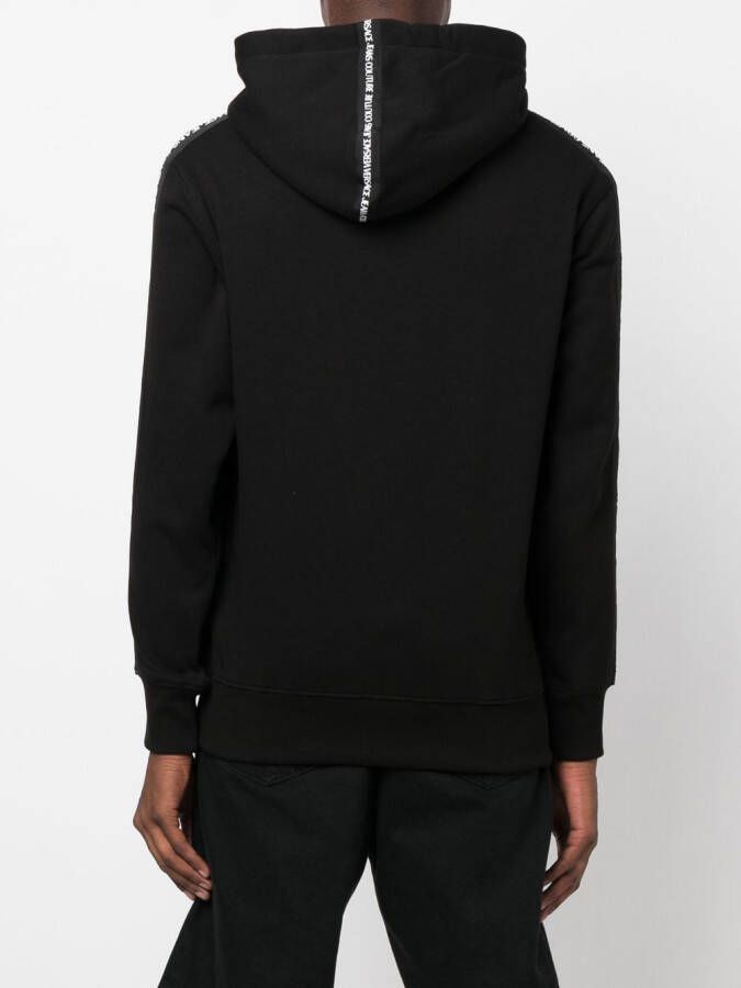 Versace Jeans Couture Hoodie met logoband Zwart