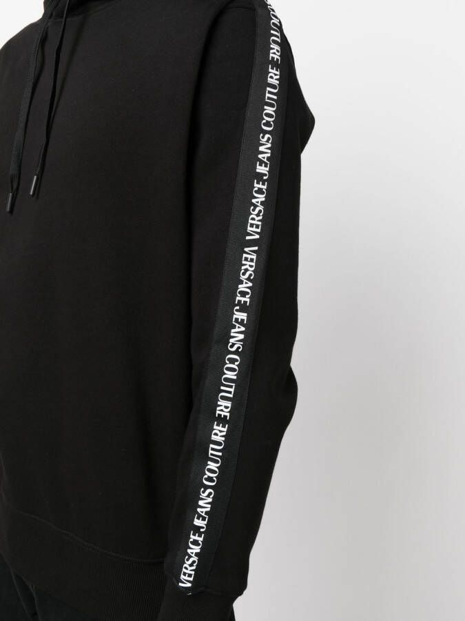 Versace Jeans Couture Hoodie met logoband Zwart