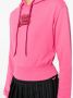 Versace Jeans Couture Hoodie met logopatch Roze - Thumbnail 4