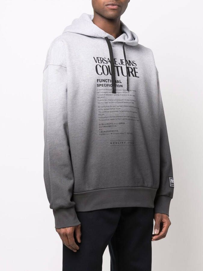 Versace Jeans Couture Hoodie met logoprint Grijs