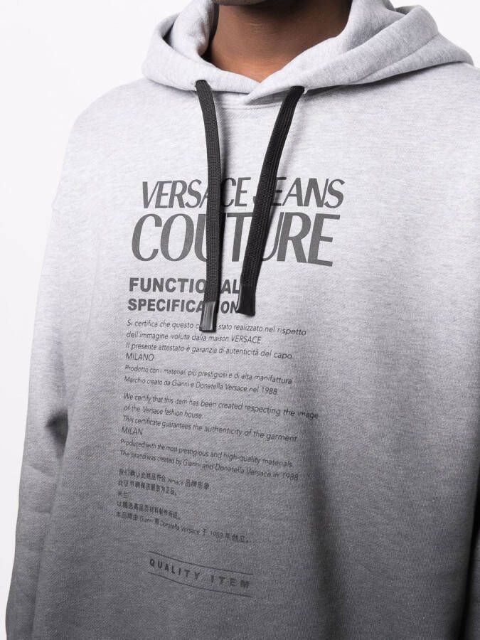 Versace Jeans Couture Hoodie met logoprint Grijs