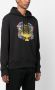 Versace Jeans Couture Hoodie met logoprint Zwart - Thumbnail 3