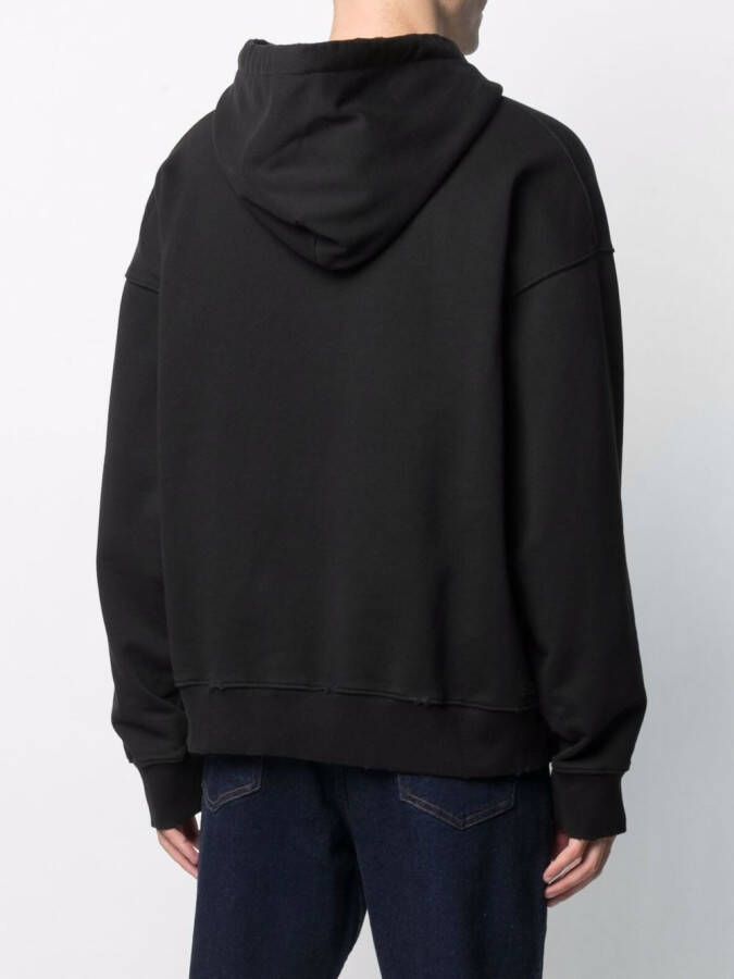 Versace Jeans Couture Hoodie met logoprint Zwart