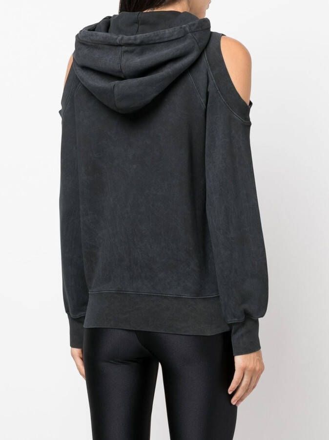 Versace Jeans Couture Hoodie met uitgesneden mouwen Grijs