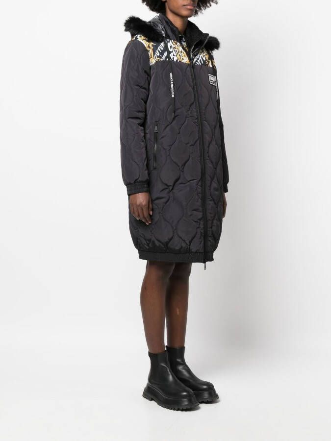 Versace Jeans Couture Jas met print Zwart