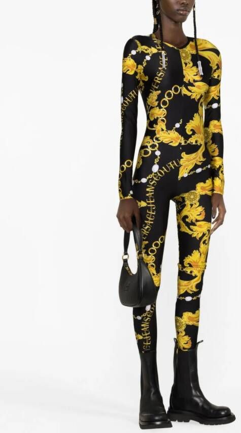 Versace Jeans Couture Jumpsuit met print Zwart