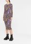 Versace Jeans Couture Jurk met barokprint Paars - Thumbnail 2