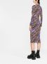 Versace Jeans Couture Jurk met barokprint Paars - Thumbnail 3