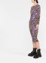 Versace Jeans Couture Jurk met barokprint Paars - Thumbnail 4