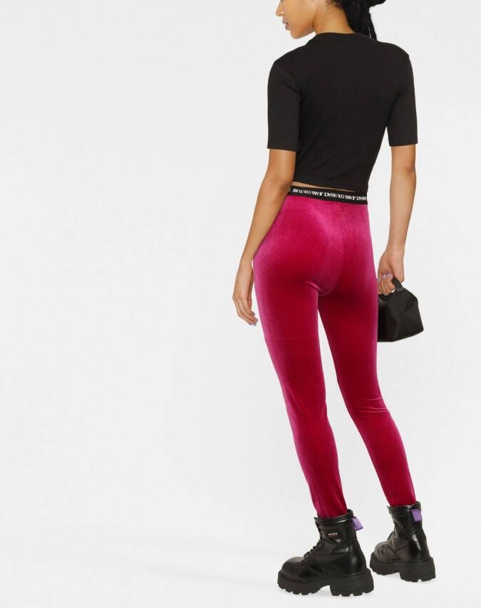 Versace Jeans Couture Legging met logoprint Roze