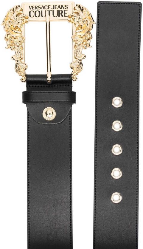 Versace Jeans Couture Leren riem Zwart