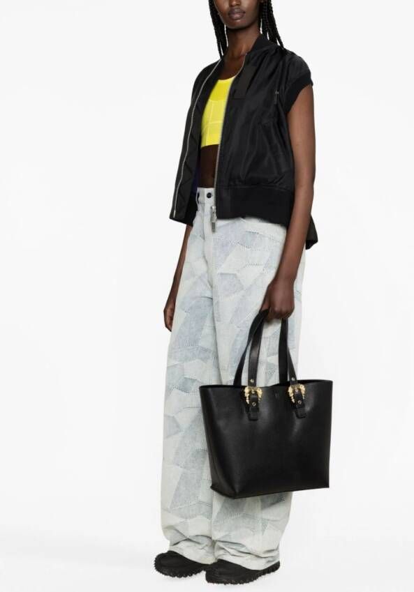 Versace Jeans Couture Love leren shopper Zwart