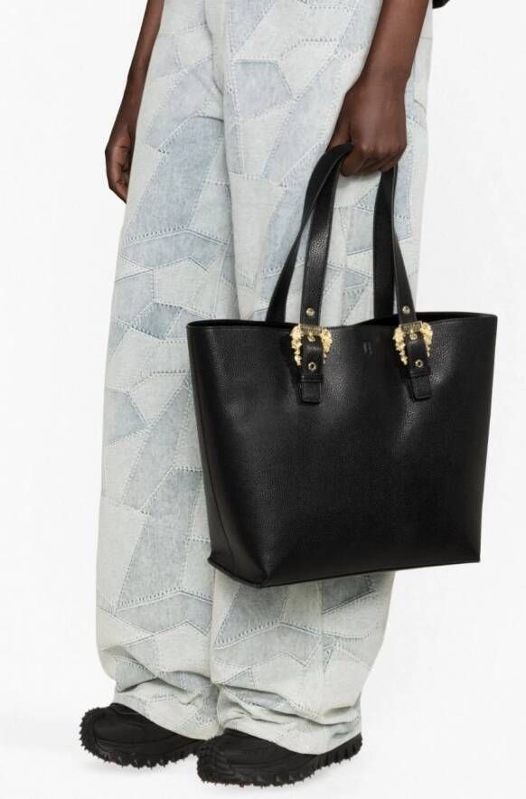 Versace Jeans Couture Love leren shopper Zwart