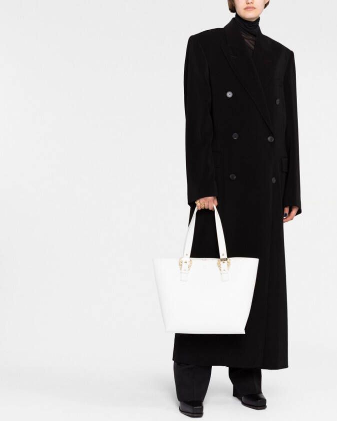 Versace Jeans Couture Shopper met logogesp Wit