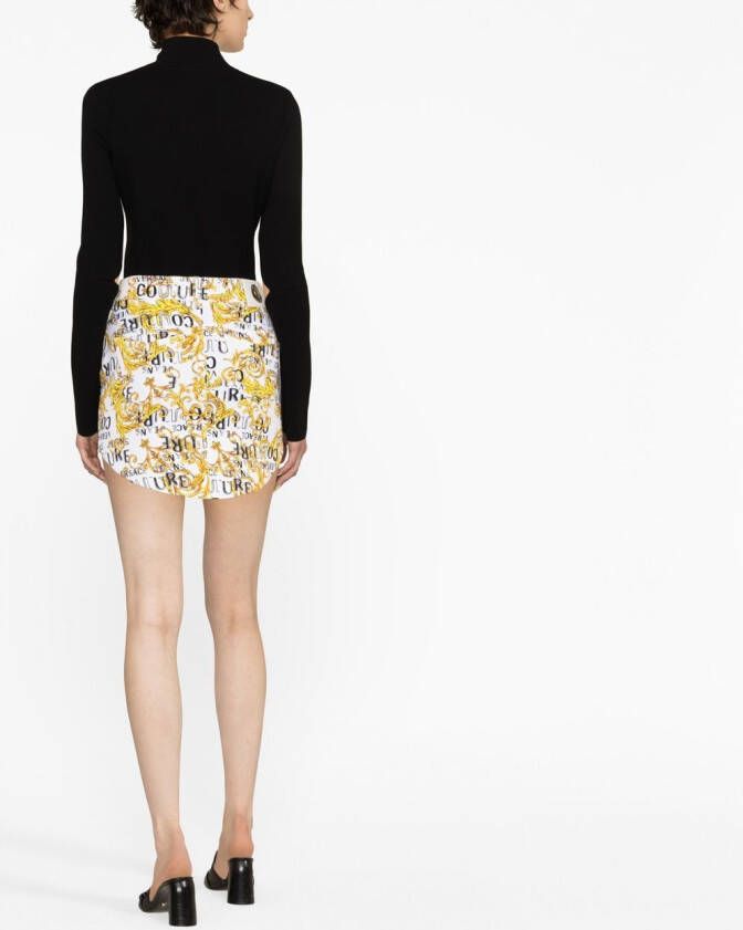 Versace Jeans Couture Denim mini-rok Wit