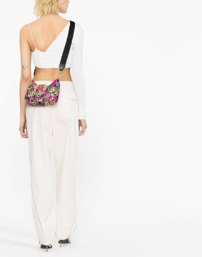 Versace Jeans Couture Logo Brush Couture schoudertas met print Roze