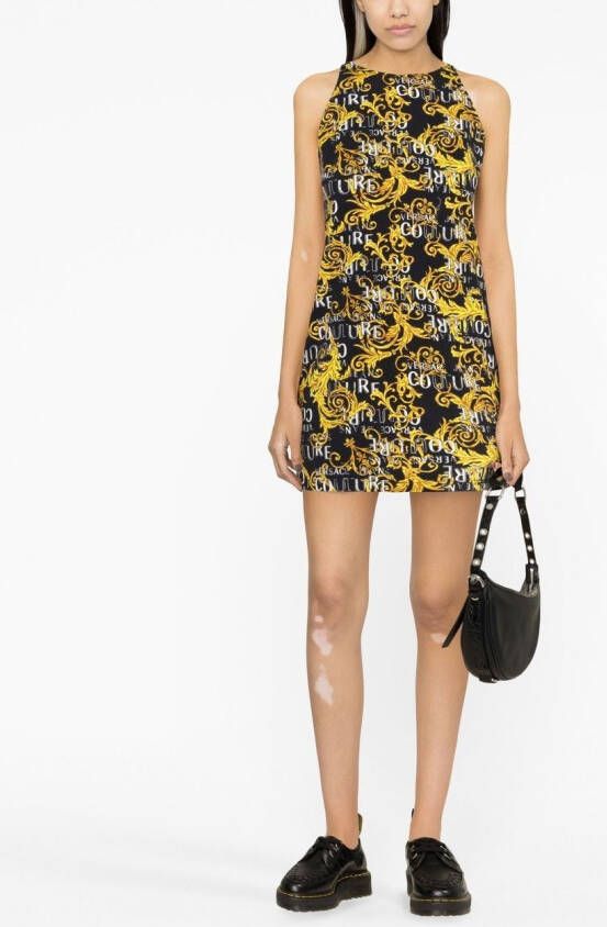 Versace Jeans Couture Mouwloze mini-jurk Zwart