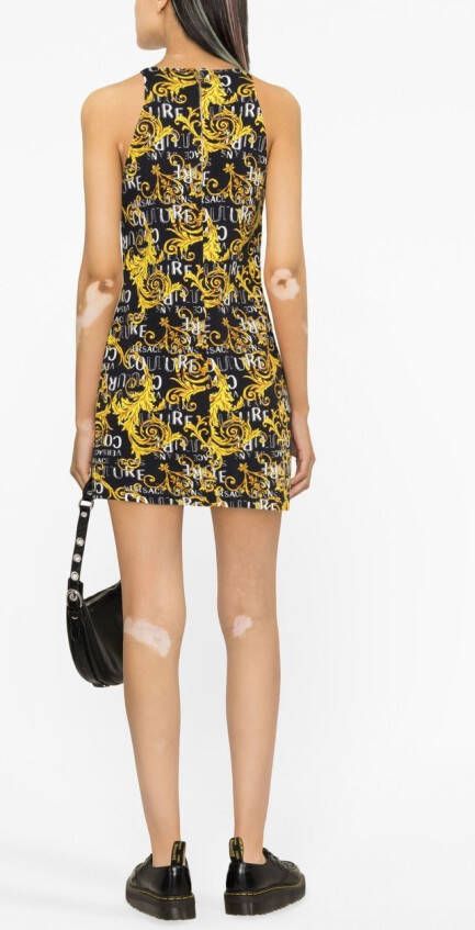 Versace Jeans Couture Mouwloze mini-jurk Zwart