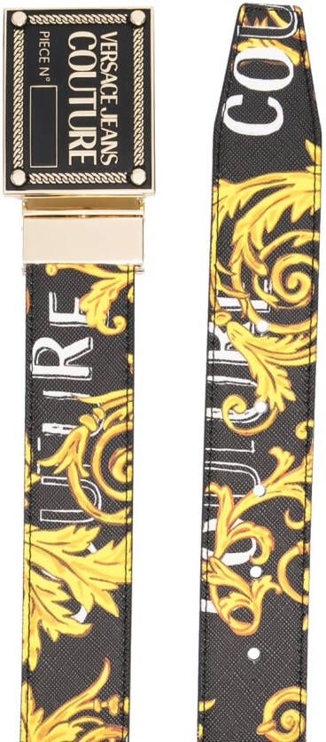 Versace Jeans Couture Riem met logo Zwart