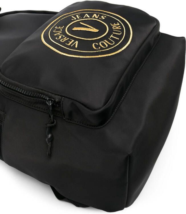 Versace Jeans Couture Rugzak met geborduurd logo Zwart