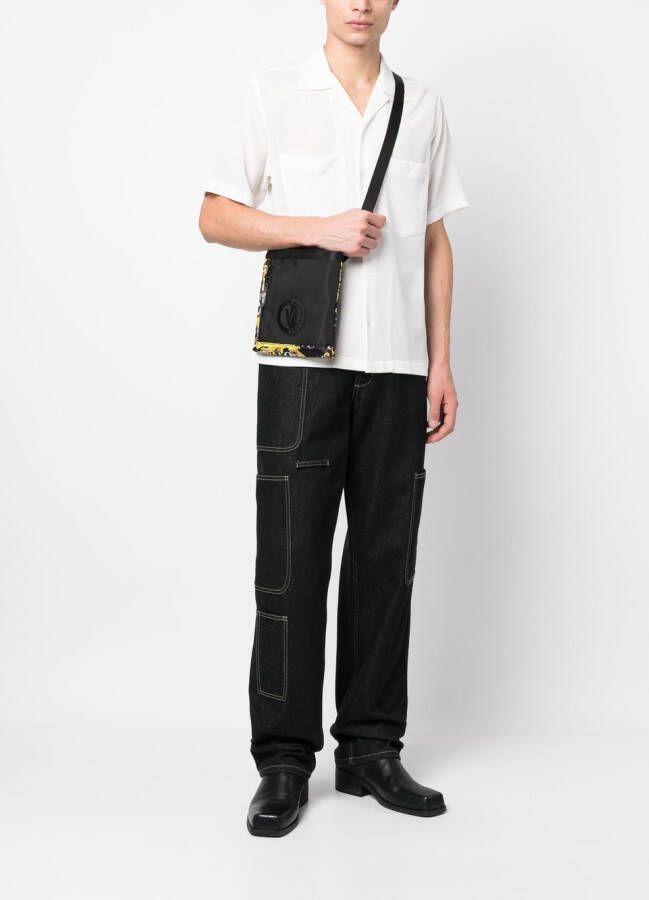 Versace Jeans Couture Messengertas met logopatch Zwart