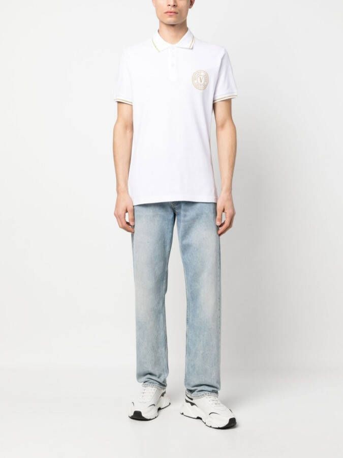 Versace Jeans Couture Poloshirt met logopatch Wit