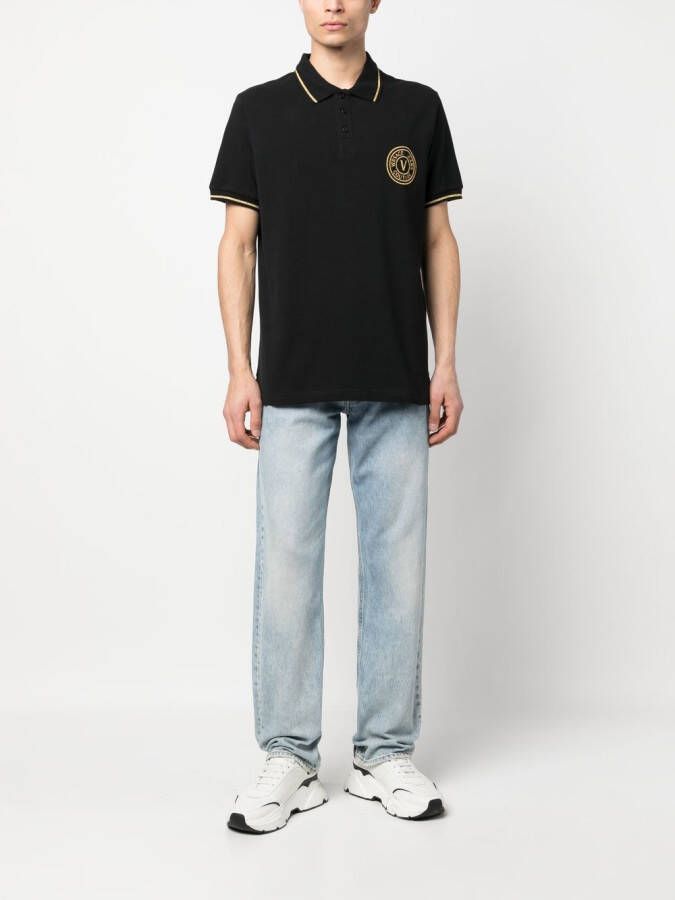 Versace Jeans Couture Poloshirt met logopatch Zwart