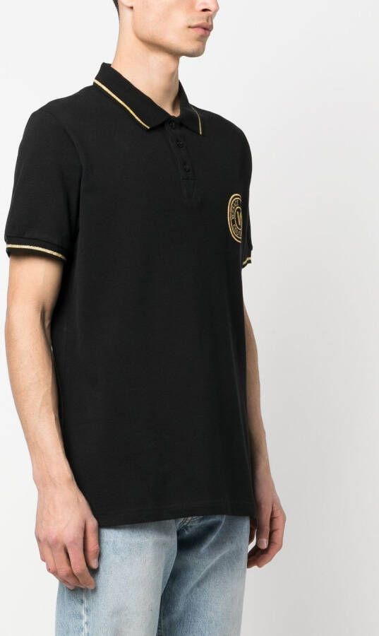 Versace Jeans Couture Poloshirt met logopatch Zwart