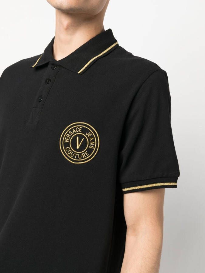 Versace Jeans Couture Poloshirt met logopatch Zwart