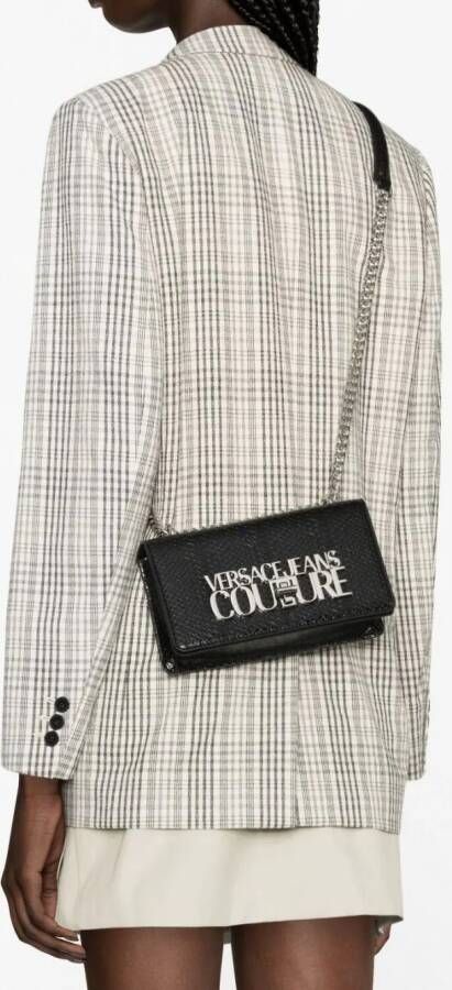 Versace Jeans Couture Crossbodytas met krokodillen-reliëf Zwart