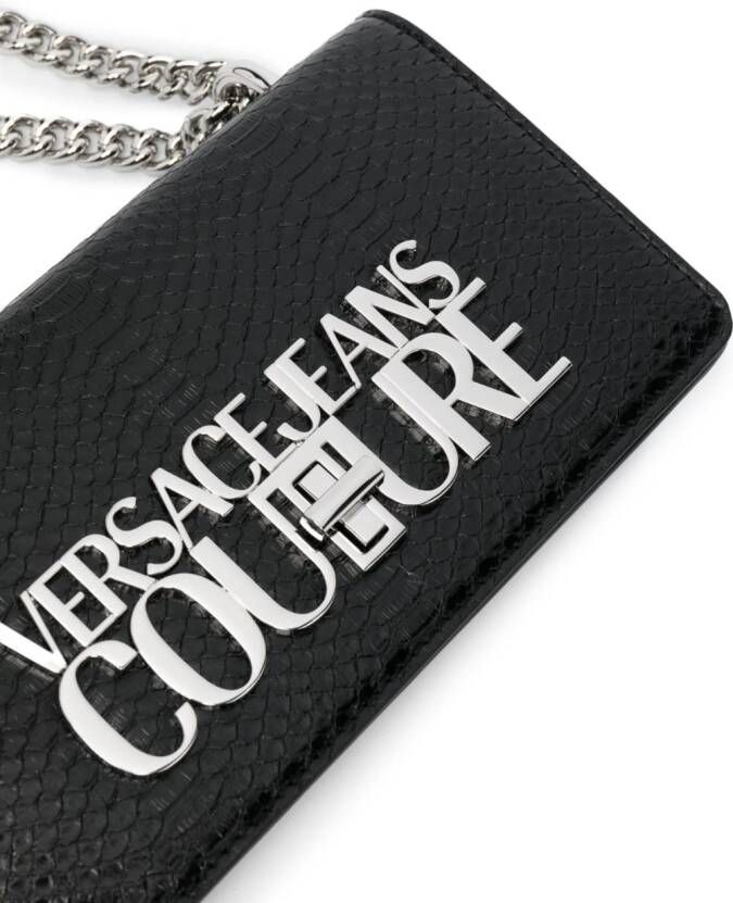 Versace Jeans Couture Crossbodytas met krokodillen-reliëf Zwart