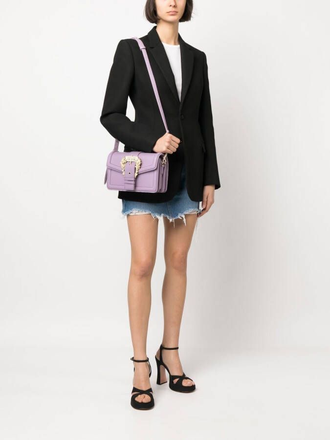 Versace Jeans Couture Crossbodytas met logoplakkaat Paars