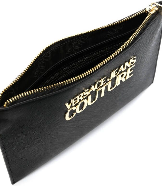 Versace Jeans Couture Clutch met logoplakkaat Zwart