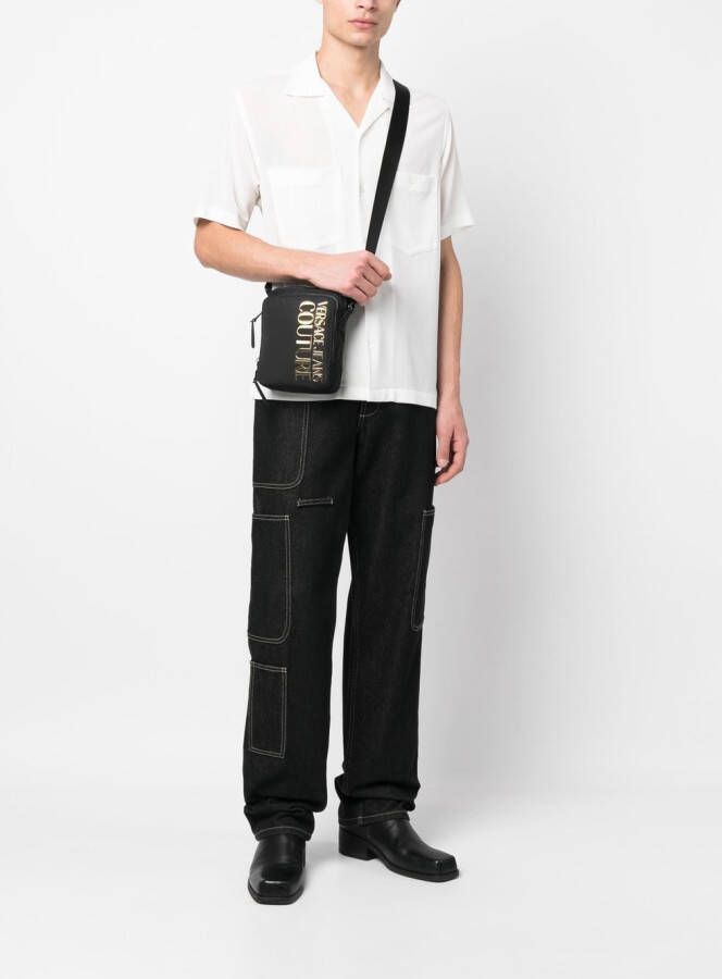 Versace Jeans Couture Messengertas met logoplakkaat Zwart