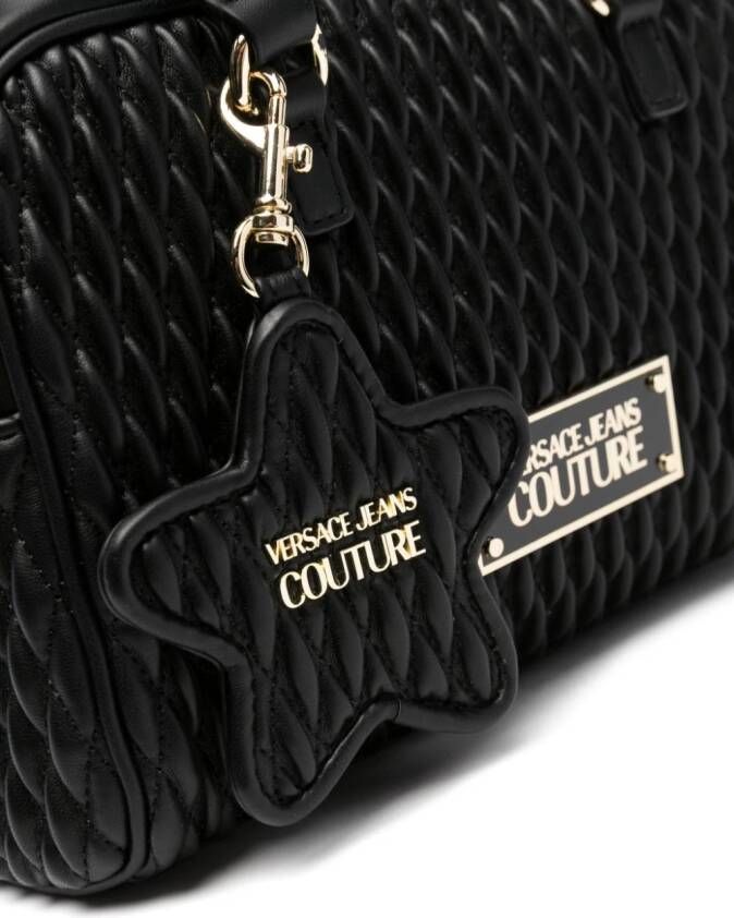 Versace Jeans Couture Leren schoudertas Zwart