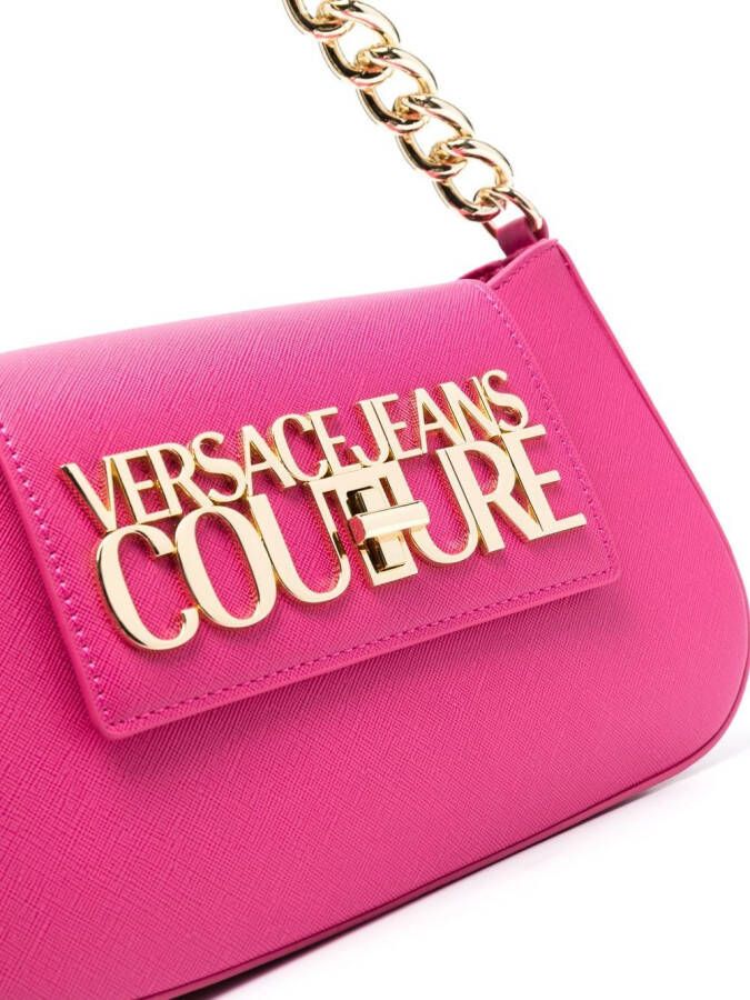 Versace Jeans Couture Schoudertas met logoplakkaat Roze
