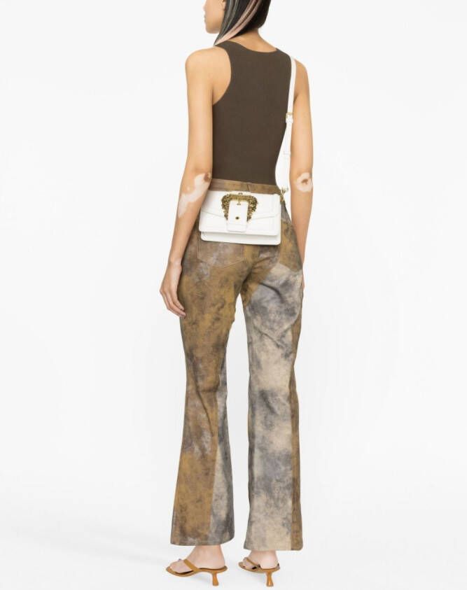 Versace Jeans Couture Baroque schoudertas met gesp Wit