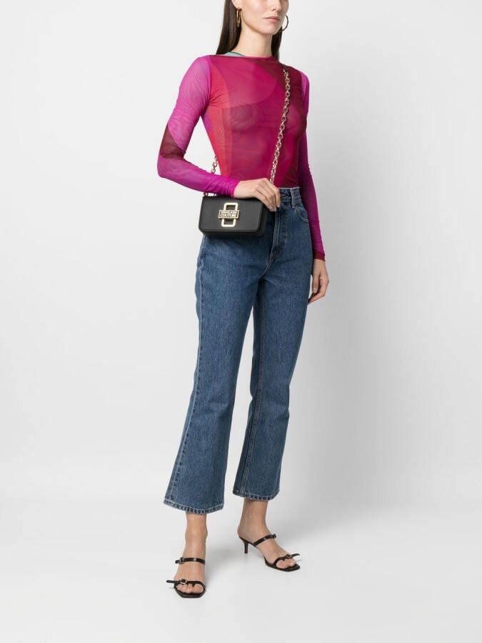 Versace Jeans Couture Schoudertas met logoplakkaat Zwart