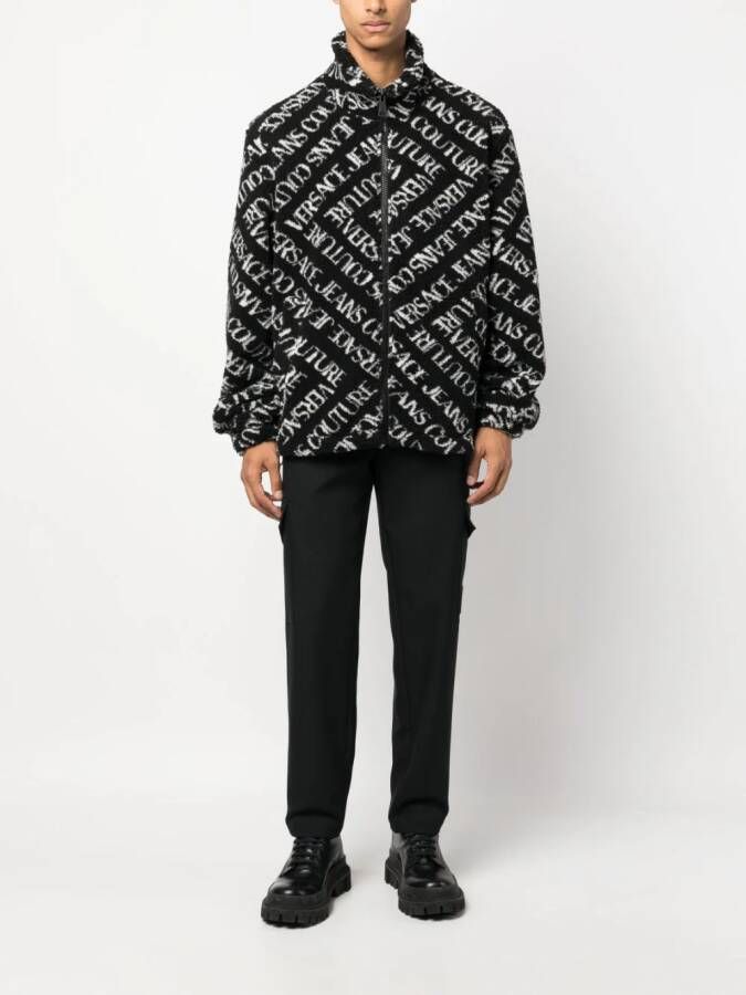 Versace Jeans Couture Bomberjack met logoprint Zwart