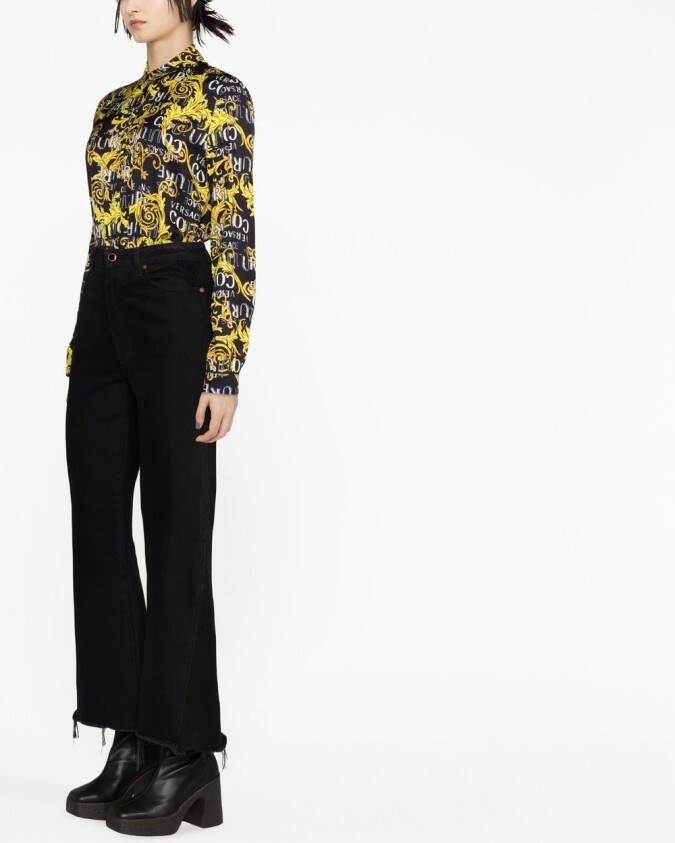 Versace Jeans Couture T-shirt met logoprint Zwart
