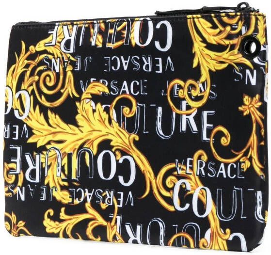 Versace Jeans Couture Clutch met logoprint Zwart