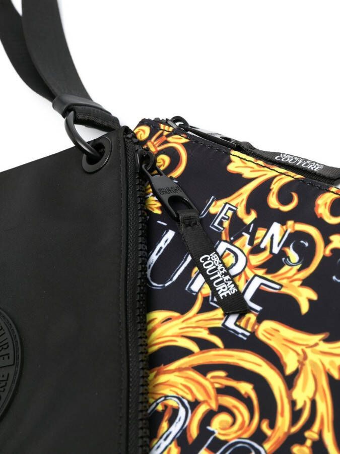 Versace Jeans Couture Clutch met logoprint Zwart
