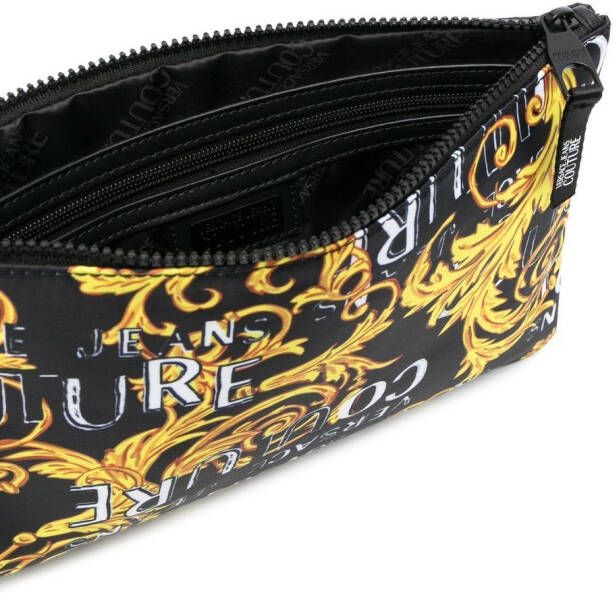 Versace Jeans Couture Clutch met logoprint Zwart
