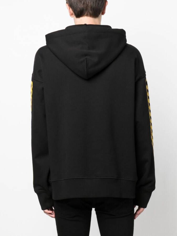 Versace Jeans Couture Hoodie met logoprint Zwart