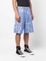 Versace Jeans Couture Shorts met logoprint Blauw - Thumbnail 3