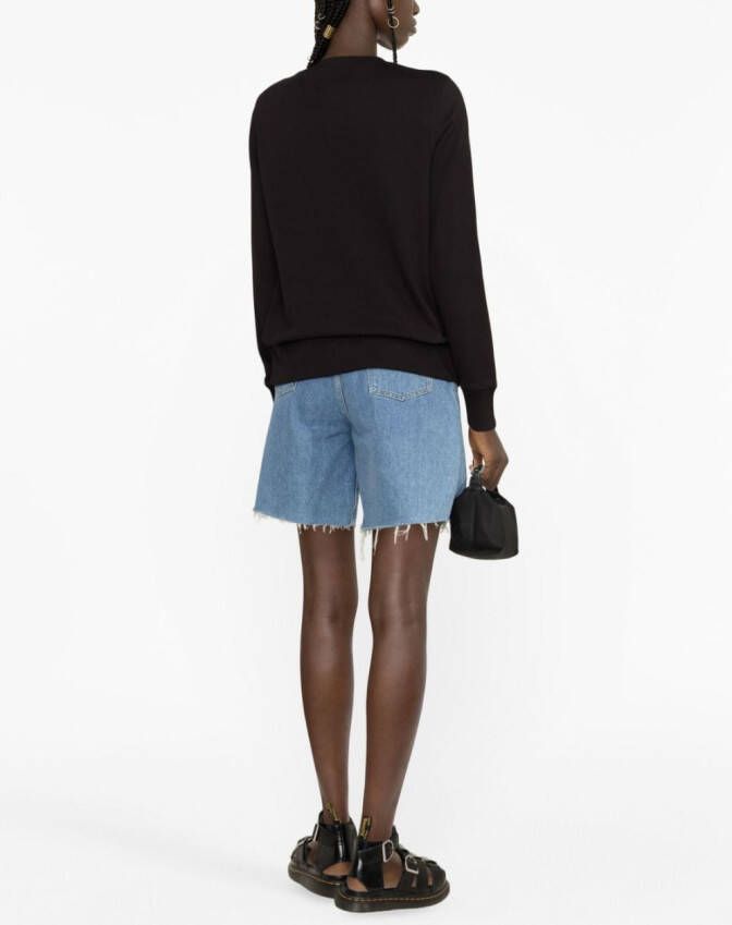 Versace Jeans Couture Sweater met logoprint Zwart